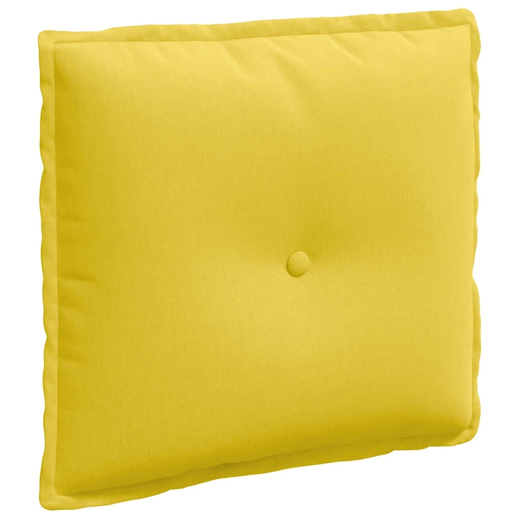 Cuscino per Schiena | Cuscino dorsale Giallo Chiaro 50 x 19 x 45 cm Tessuto