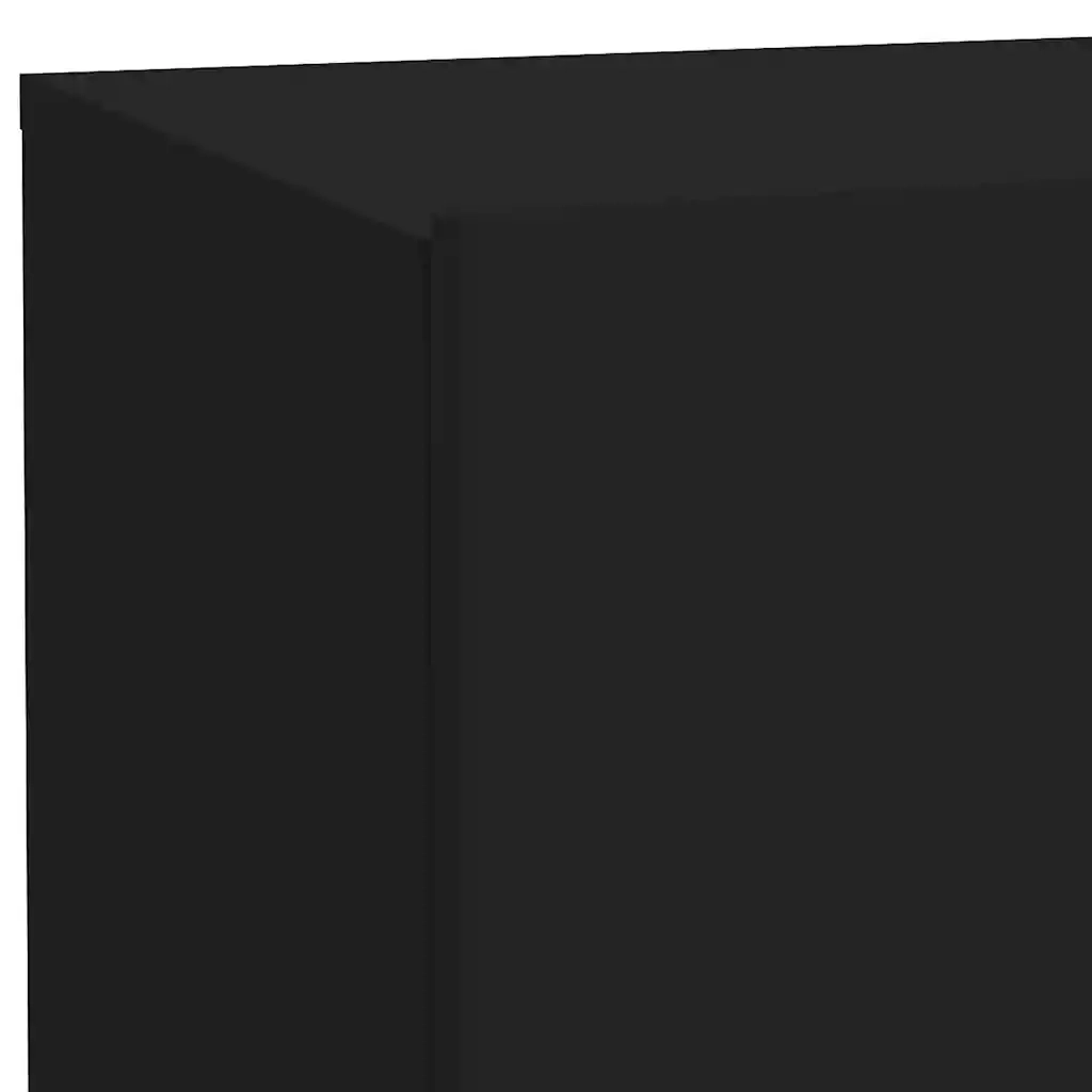 Comodino con Luci LED Nero 70x36x40,5 cm