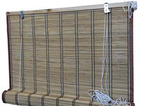 TENDA CON TIRO IN MIDOLLINO MARRONE CHIARO CON RIGHE- - cm.120x250h. - 1 pezzi VETTE