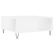 Tavolino da salotto | Tavolino da caff¨¨ | Tavolino da Soggiorno Bianco 80x80x36,5 cm in Legno Multistrato