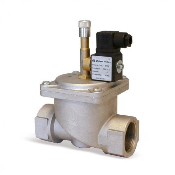 ELETTROVALVOLA A RIARMO MANUALE NORMALMENTE APERTA PER GAS MODELLO MSV - 11/2 - 230 VAC  - WAT