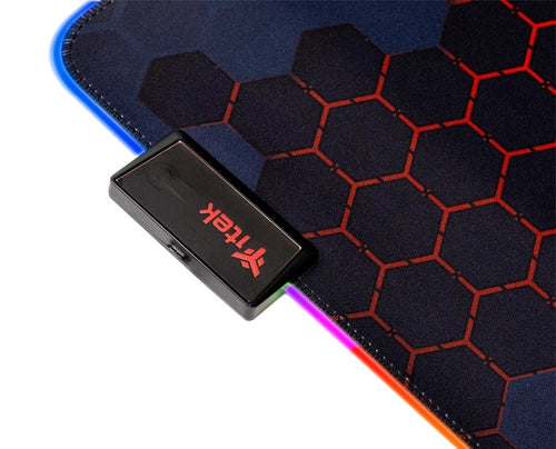 itek E1 Tappetino per mouse per gioco da computer Nero, Rosso