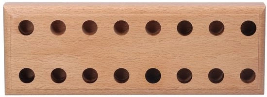 Opbergrek e Displaystandaard - 16 Gatti Scaffalatura in Legno per Organizzare Attrezzi da Mano e Fai da Te per Gioielli