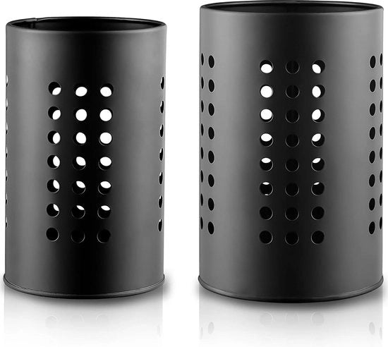 Supporto per accessori da cucina - 2Pack in acciaio inossidabile - nero - stile rustico - decorazione per cucina - nuovo appartamento