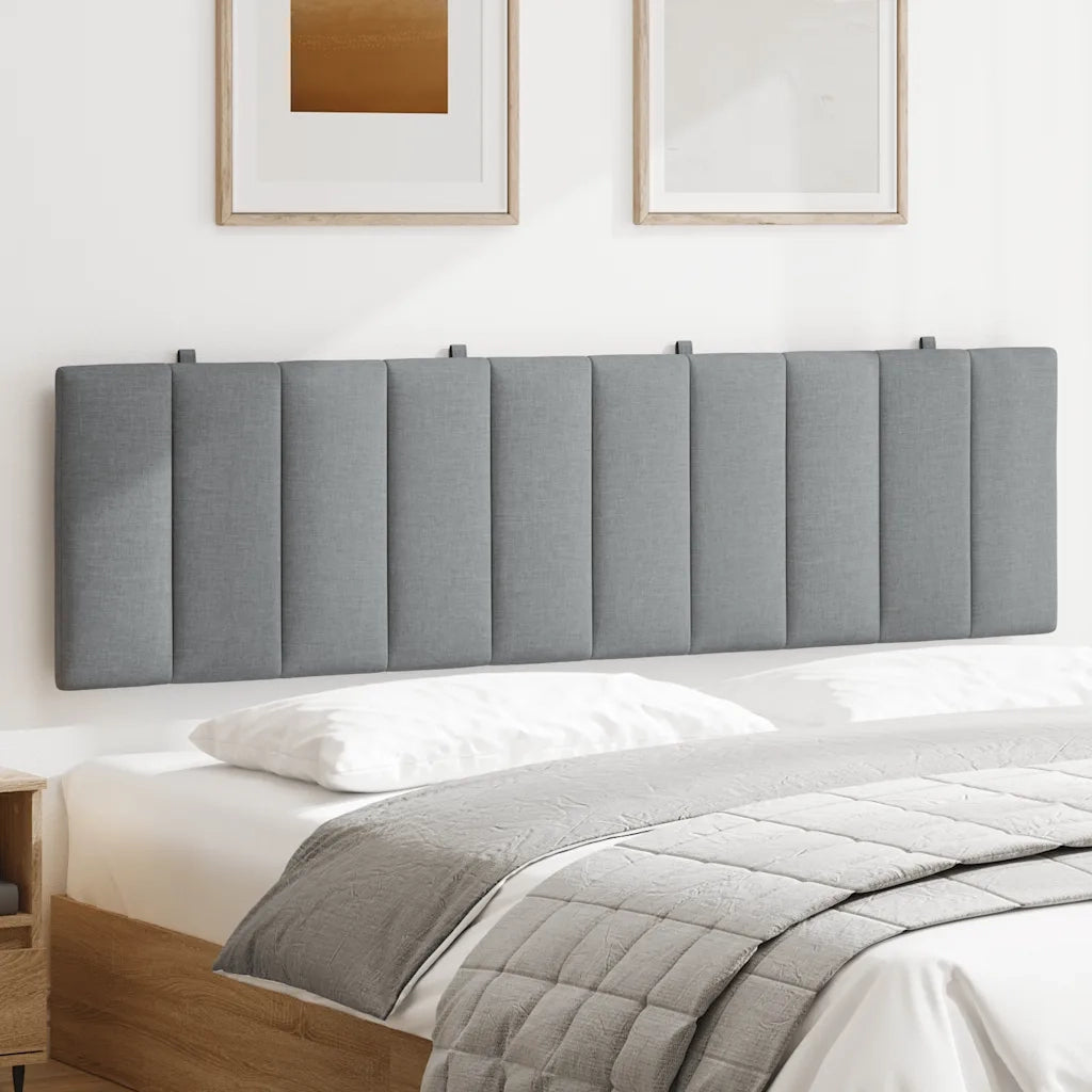 Cuscino Testiera Hanko Grigio Chiaro 180 cm in Tessuto CFW2173449