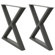 Gambe per tavolo da pranzo 2 pz Antracite 90x(72-73,3) cm Acciaio 4012734