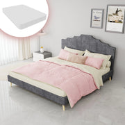Letto Contenitore Imbottito ¨C MINIMAL ¨C Grigio 160x200 con Materasso