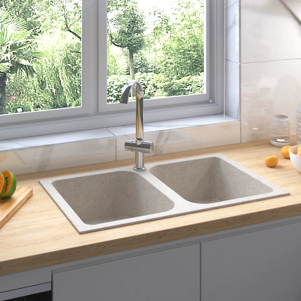 Lavello da cucina Beige 760x480x184 mm Granito