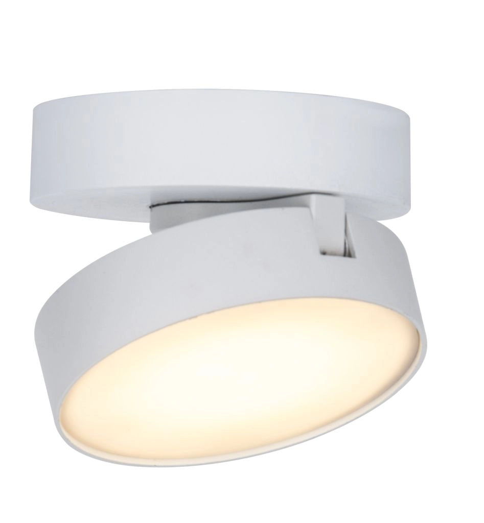 Faretto soffitto rotondo bianco orientabile LED 6,8W Lutec