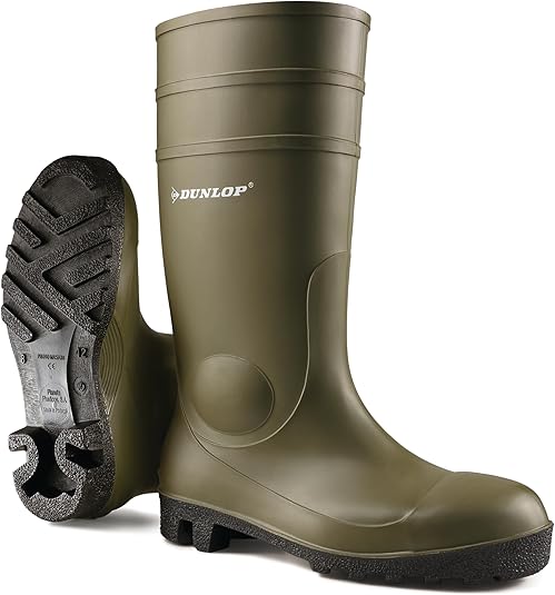 STIVALE PVC ANTINFORTUNIO WORK-ITS DUNLOP - VERDE S5 43- 1 paia