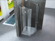 Box doccia semicircolare, due ante battente cristallo 8mm Pura 80x80 cm