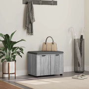 Panca per ingresso con cuscino-Sgabello-Panca da Corridoio Grigio Sonoma 60 x 38 x 46 cm 559829