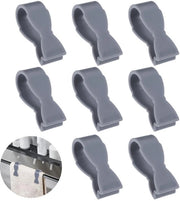 8 pezzi di clip per asciugamano in grigio, clip per asciugamani in plastica, clip per asciugamani, clip per cucina, clip per asciugamani per sedie e cucina per asciugamani per docce e pannelli di asciugamani, clip per asciugamani per supporto