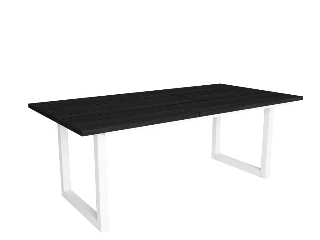 Tavolo da pranzo, 10 posti, 194x90x75cm, Robusto e stabile, struttura e gambe solide, Nero RF1099