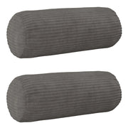 Federa 2 pcs HEERLEN Grigio Scuro Ø 15 x 40 cm corduroy 923243