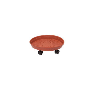 SOTTOVASO MARGHERITA C/RUOTE 55X8HCM TERRACOTA- 3,0 pz