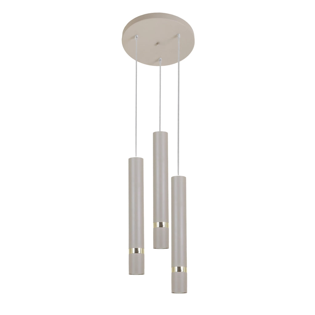 Lampada sospesa rotonda cashmere/oro 3xGU10 Milagro