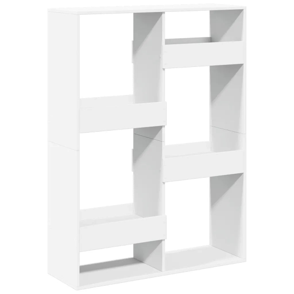 Libreria-Scaffale per Libri-Mobile di Stoccaggio Bianca 100x33x135 cm in Legno Multistrato