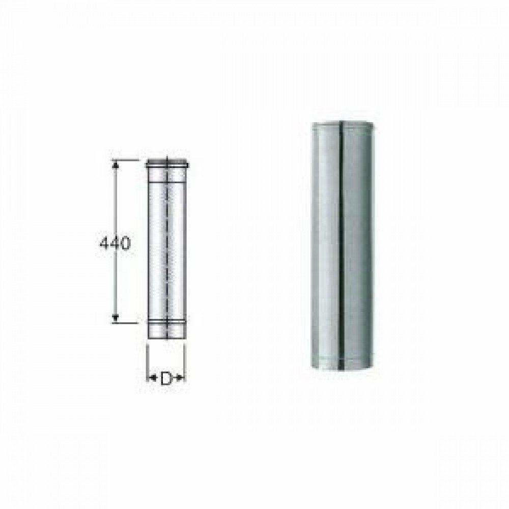 Inox mono parete aisi 316 tubo l .500 d.080 b08wymc6ml