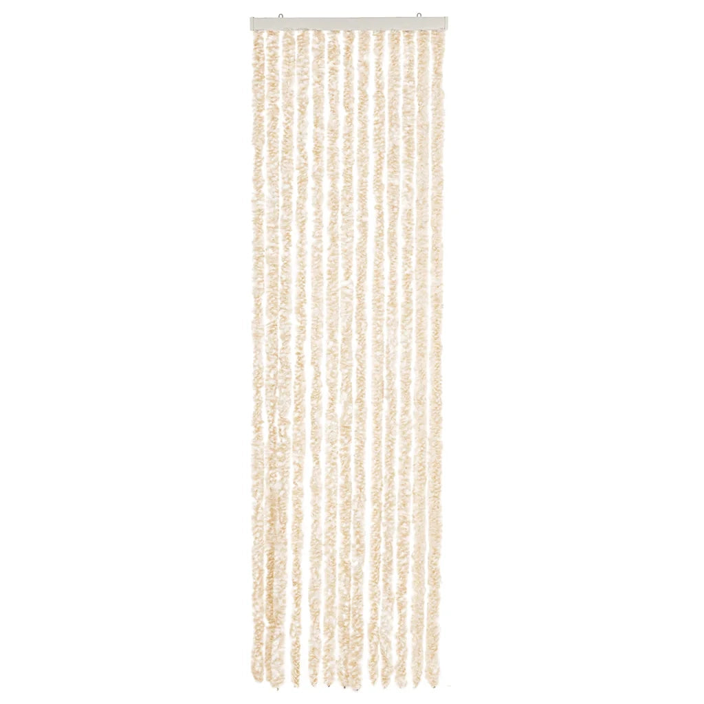Tenda Antimosche Beige e Bianca 56x200 cm in Ciniglia CFW9555378