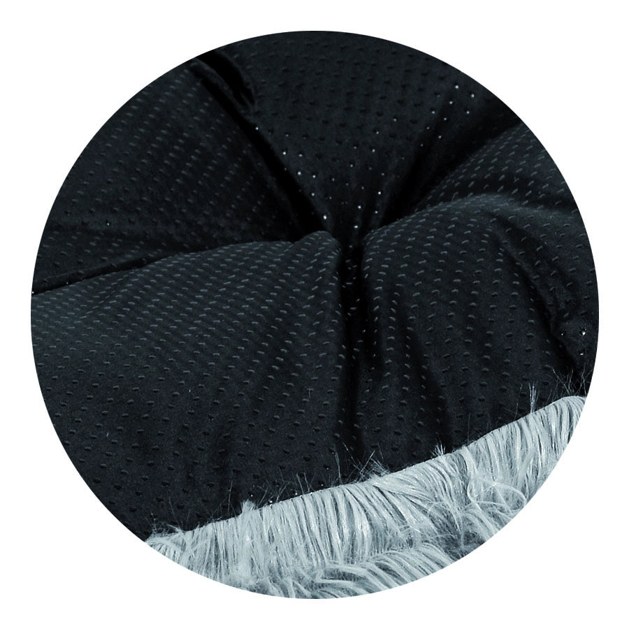 AIO FACTORY Cuscino per cuccia per cani 100x70 cm grigio chiaro peloso impermeabile