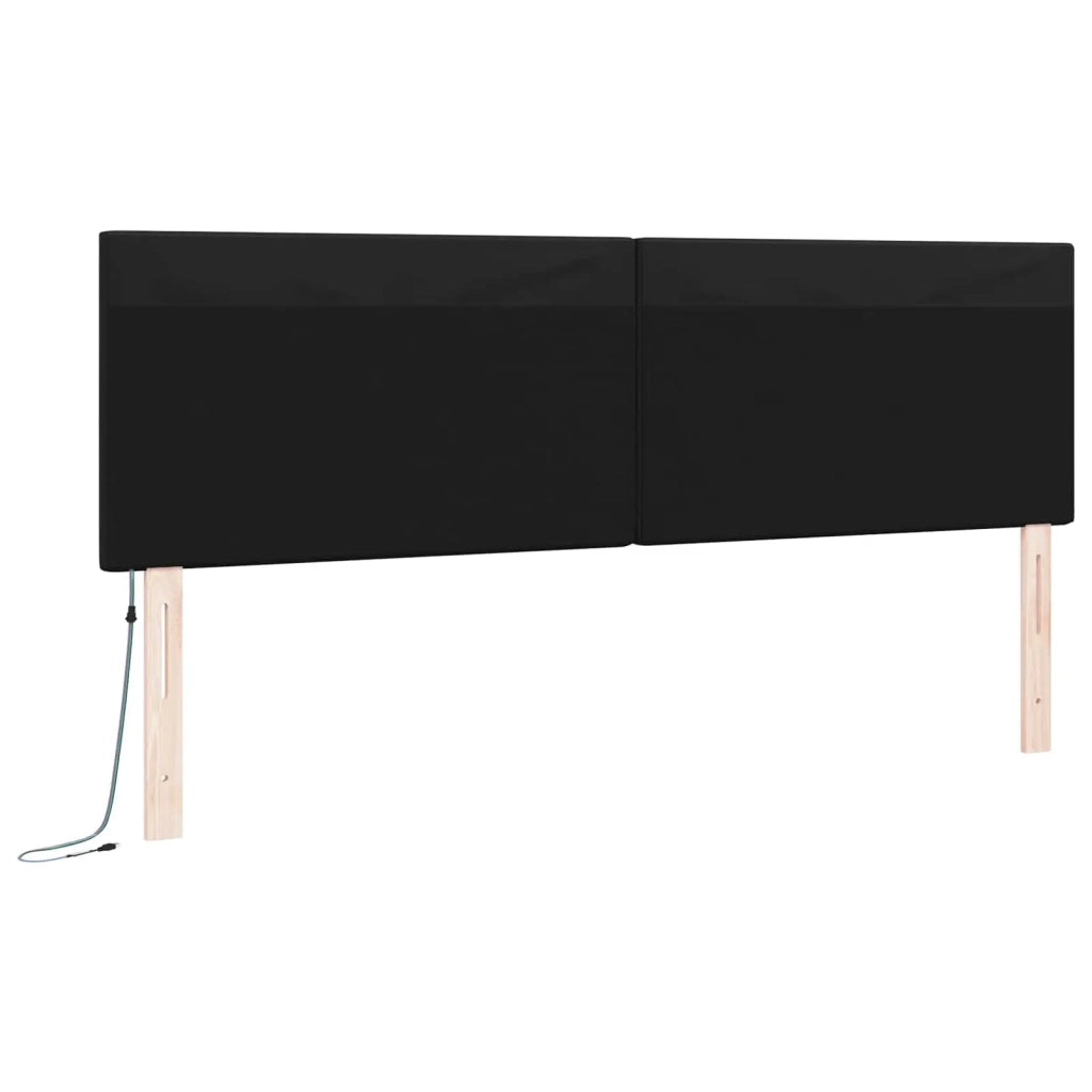 Testiera LED Nero 180 cm Pelle Sintetica 42007309