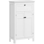 Colonna Bagno con Ante e Ripiani Regolabili ¨C zephmum ¨C Bianco 60x30x102,5 cm