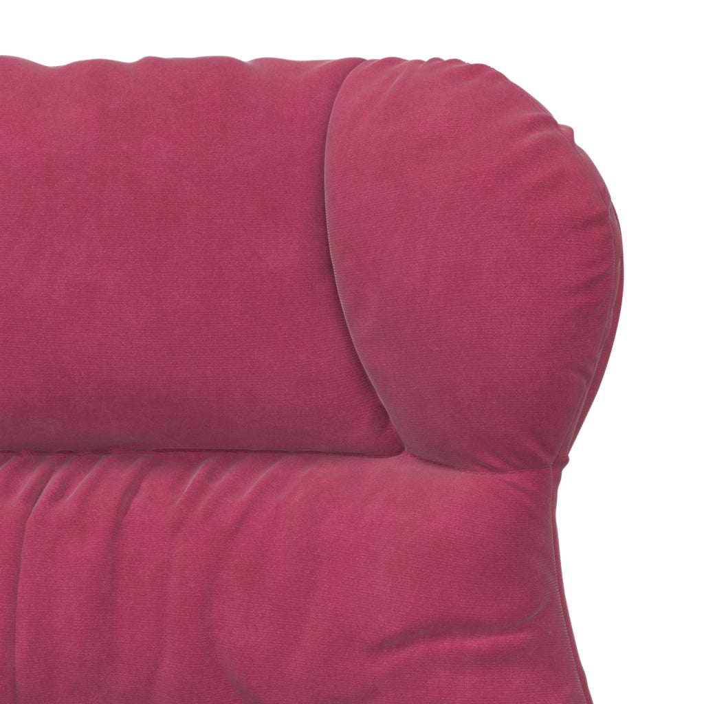 Poltrona Relaxing Velluto Rosso Wine