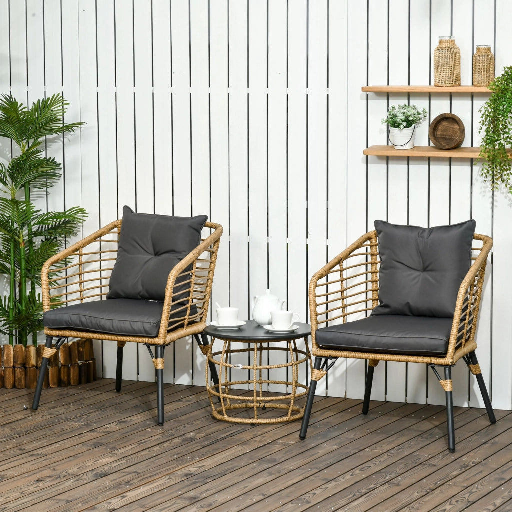 Set Bistrot 3 Pezzi ¨C zephmum ¨C Sedia 2 Pezzi Tavolino 1 Pezzo in Resina 62x65x78