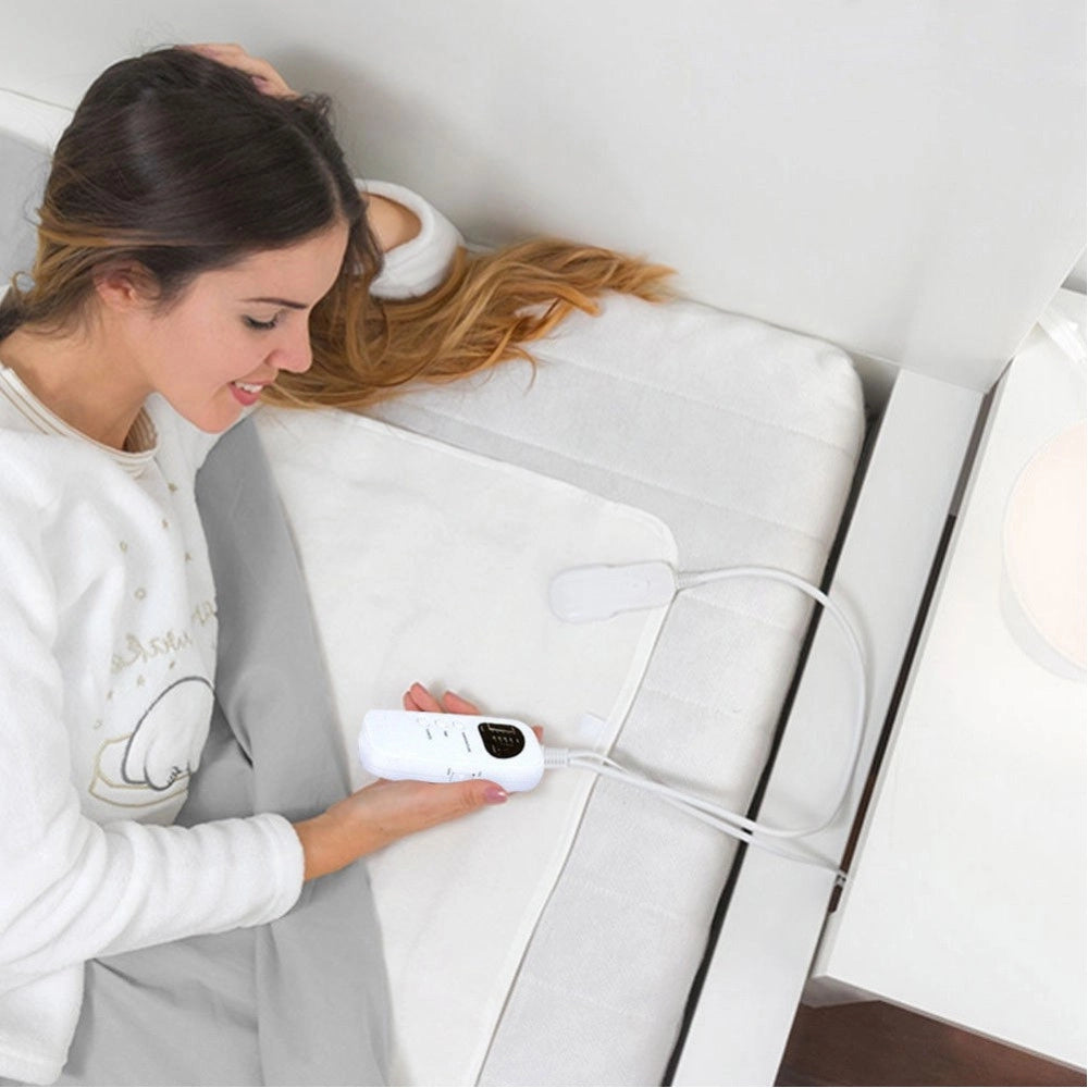 Trade Shop - Coperta Elettrica Termica Letto Singolo In Lana Coprimaterasso Scaldaletto 60w -