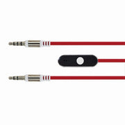 Trade Shop - Cavo Audio 3,5mm Aux Stereo Con Microfono Incorporato Per Smartphone 1mt Maxtech Aux-m1m -