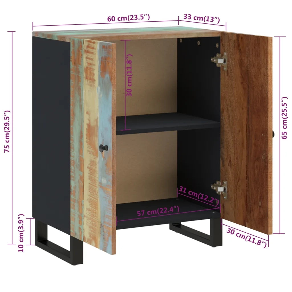 Credenza 60x33x75 in Legno Massello di Recupero cod mxl 23331