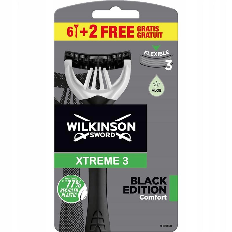 WILKINSON RASOIO  XTREME IN CONFEZIONE DA 6+2 BLACK