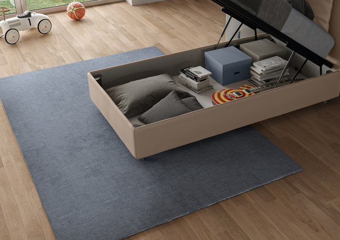 Letto Singolo 80x190 cm con Rete Sunny Tortora