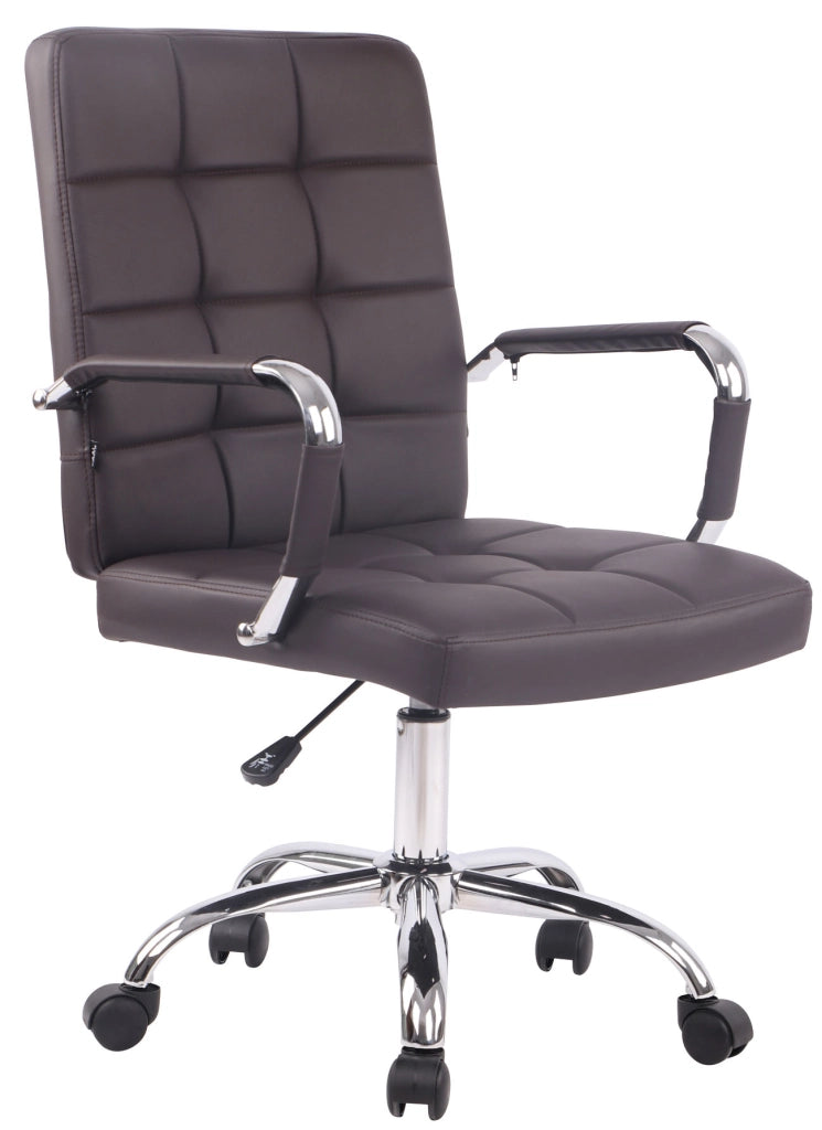 Sedia da ufficio Deli PRO in similpelle marrone