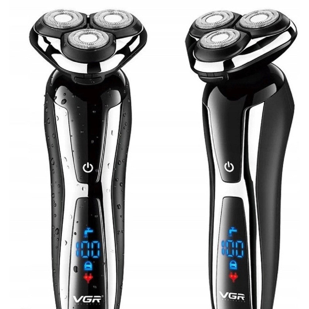 Trade Shop - Rasoio Elettrico Barba Trimmer Usb Ricaricabile Impermeabile Con Display V-309 -