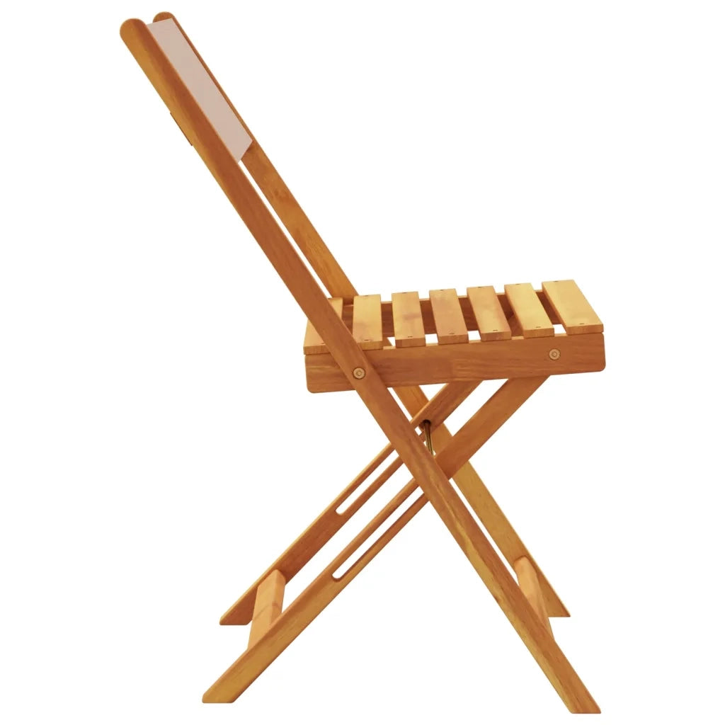 Sedie da Bistrò 2pz Tortora Legno Massello di Acacia e Tessuto 367683