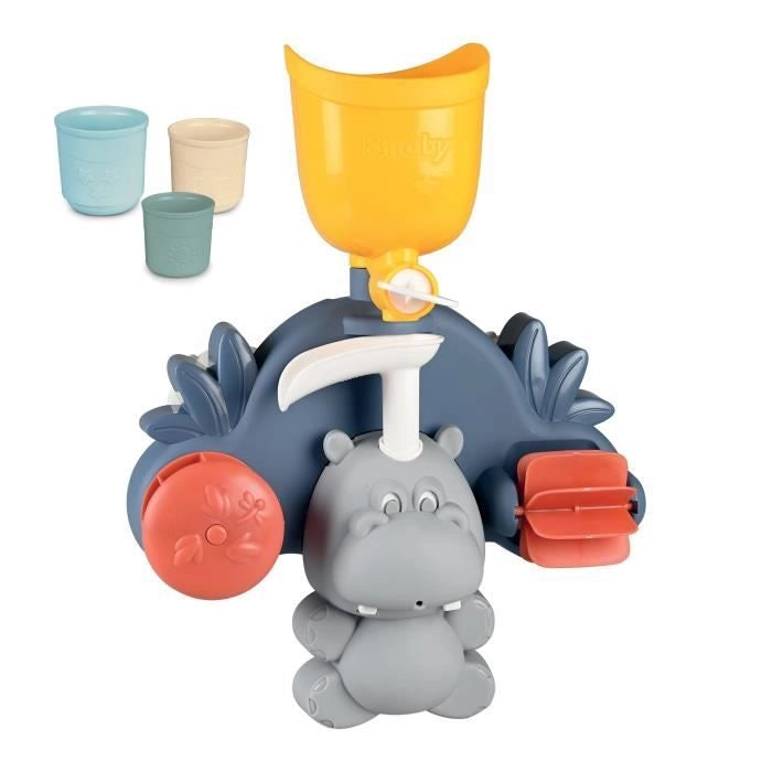 Giocattolo da bagnetto Smoby Little Smoby Hippo - Scivolo e ruote per bambino di 18 mesi - Blu e verde