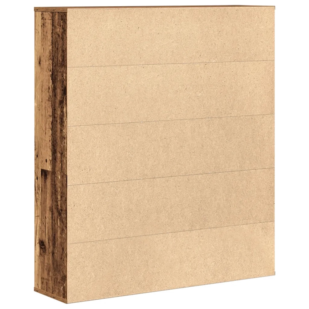 Libreria-Scaffale per Libri-Mobile di Stoccaggio Legno Vecchio 89x24x101,5 cm in Legno Multistrato
