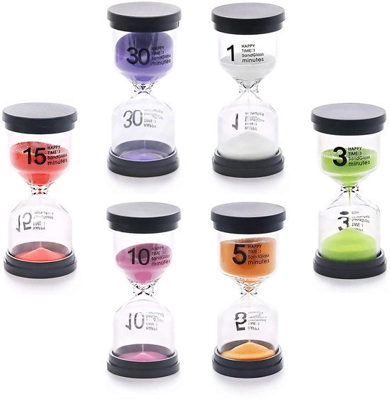 Set di Sterminatore per Sabbia - Gestione del Tempo - Set da 6 - Colorato - Sostenibile