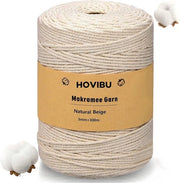 Tessuto macramé 3 mm x 300 m - per artigianato - supporti per piante - decorazioni bohemiane - tende da parete - grucce per piante