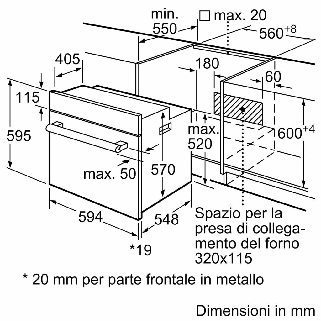 Bosch Serie 2 HBF113BR1S Forno multifunzione Acciaio inox Classe A