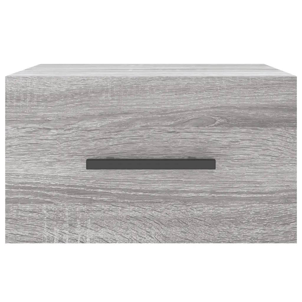 Comodino a Muro-Tavolino da notte sospeso Grigio Sonoma 35x35x20 cm 722904