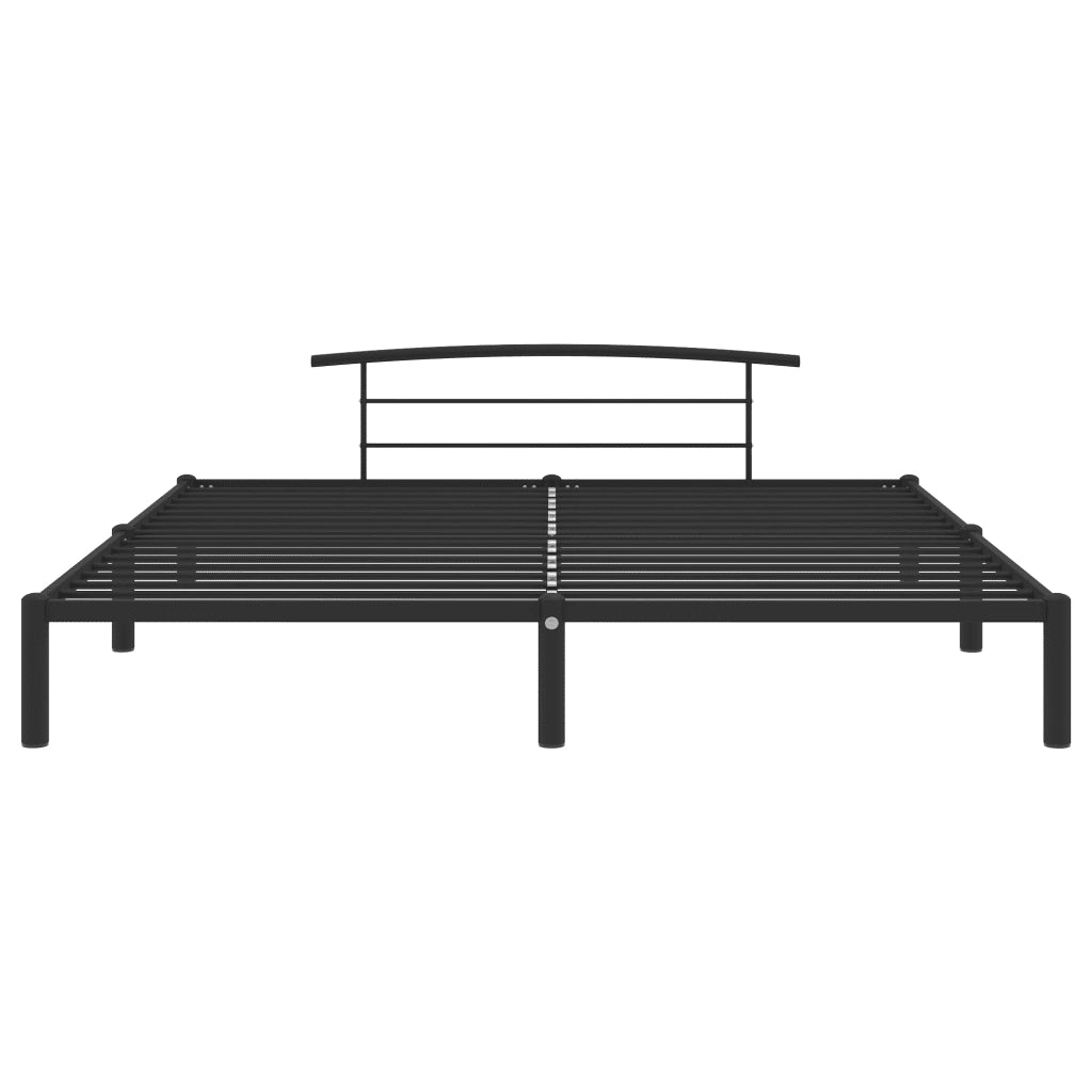 Giroletto-Struttura Letto Nero in Metallo 180x200 cm 356035