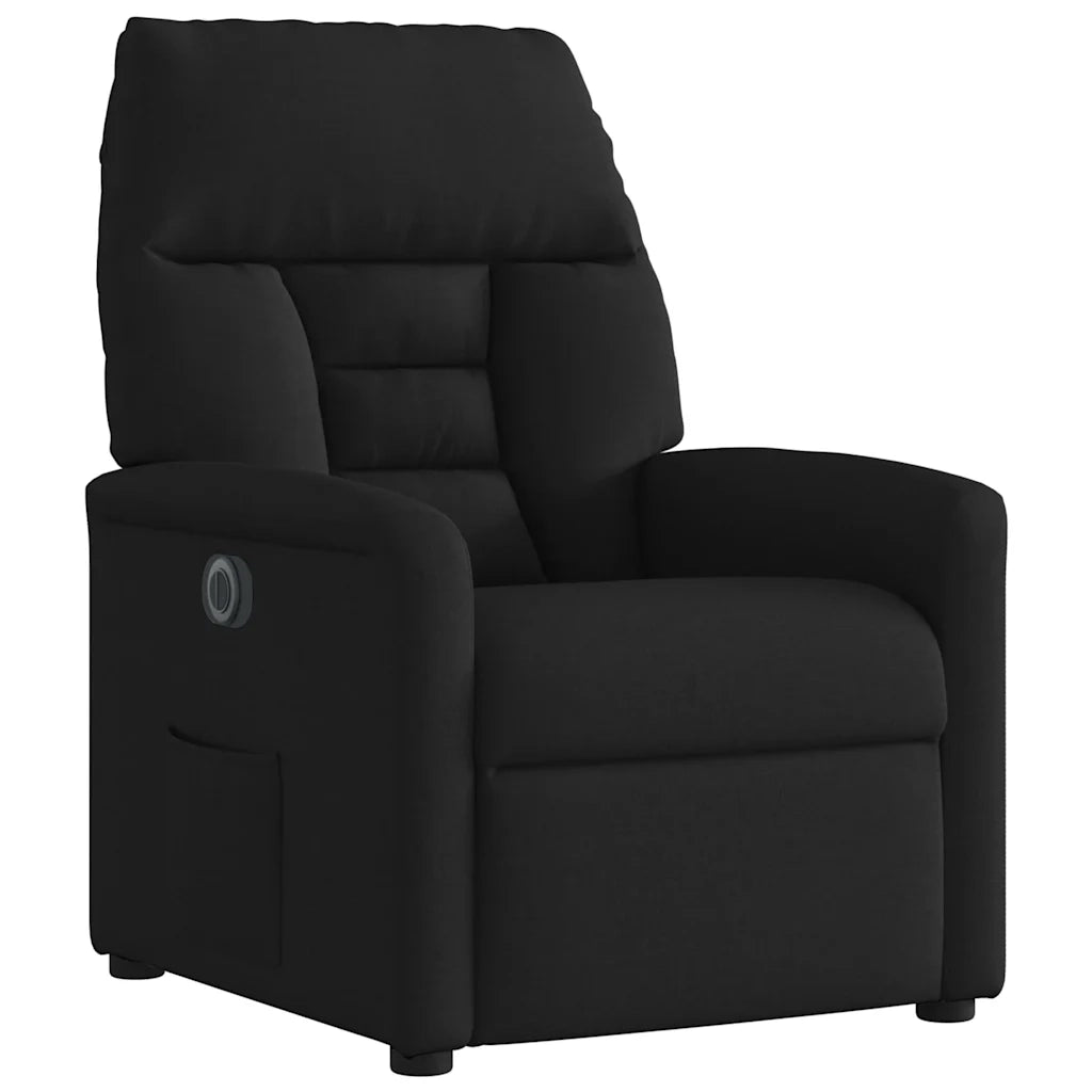 Poltrona Elettrica Reclinabile Nera in Tessuto 3303014