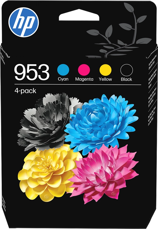 HP Confezione da 4 cartucce di inchiostro nero, ciano, magenta, giallo originali 953