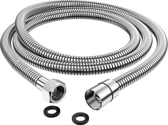 Doucheslang flessibile da 2 metri in acciaio inossidabile - anti-esplosione - con protezione tripla - con connessione universale G1/2