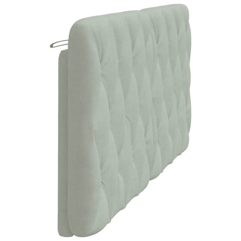 Cuscino Testiera Grigio Chiaro 180 cm in Velluto CFW8096249
