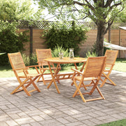 Set da pranzo da giardino in 5 pezzi in legno massello di acacia
