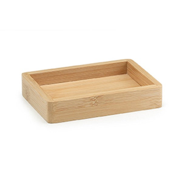 PORTA SAPONE DA APPOGGIO IN BAMBU MODELLO BONNIE - DIM. CM (LXPXH): 13,4X9,6X2,5  - LEGNO NATURALE  - GDY